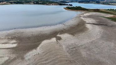 Гружанское озеро в Сербии мелеет из-за экстремальной жары