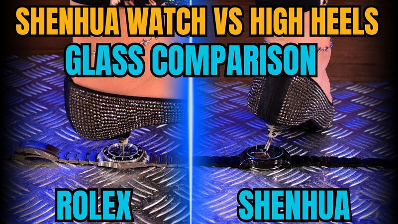 Shenhua Watch vs High Heels & Glass Comparison with Rolex ⌚👠 #fun
