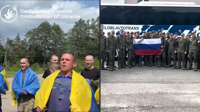 Freed prisoners of war returned as part of major Ukraine-Russia exchange deal | AFP