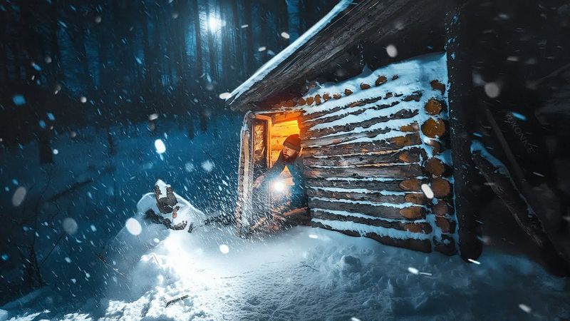ДОБРАТЬСЯ до ИЗБЫ В ГЛУШИ - ПЕРЕЖИДАЮ МЕТЕЛЬ в ТАЙГЕ, МЕДВЕЖЬЕ МЕСТО