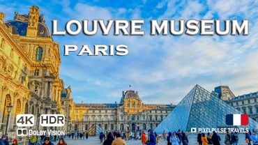 Passeio a pé pelo Museu do Louvre 🇫🇷Dentro do Museu do Louvre| 4k60fps HDR |
