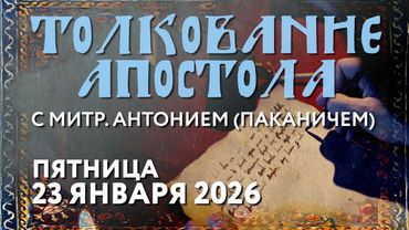 Пятница, 23 января 2026 года. Толкование Апостола с митр. Антонием (Паканичем).