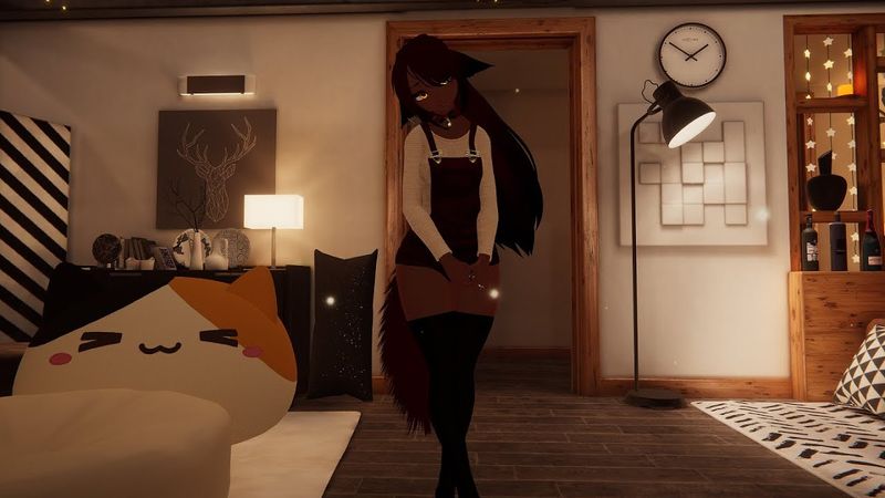 [ASMR-VRC] Nekogirl takes care of your Stress (Calming Hand Movements, Visual Triggers) - No talking