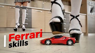 Schoolgirl vs. Ferrari! High Heels Crushing Toys! Oddly Satisfying ASMR