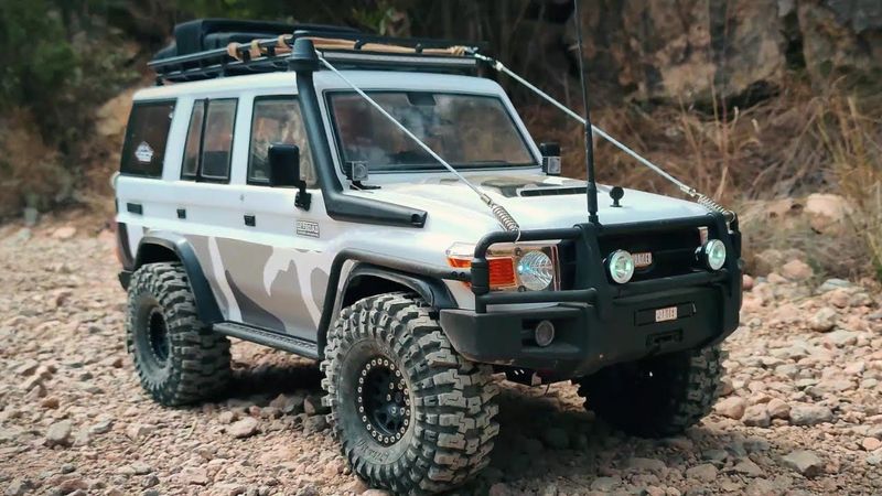 RC CRAWLER TOYOTA LC76, 4X4 OFF-ROAD RUTA DE MONTAÑA.