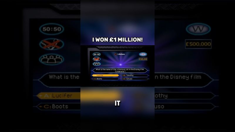 I WON £1 MILLION! #wwtbam #shorts #youtubeshorts