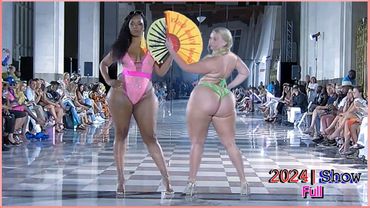 Women's Plus Size Swimwear | Hot Styles Fashion Show 2024 | Front And Back Walk