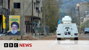 Searching for Hezbollah positions with UN troops in Lebanon | BBC News