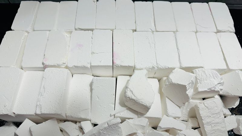 HB🎉 | Fresh Plain Gym Chalk ASMR Crush | Oddly Satisfying ASMR