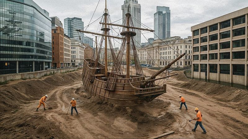 Старый корабль найден в самом сердце Лондона — и он может объяснить огромную катастрофу