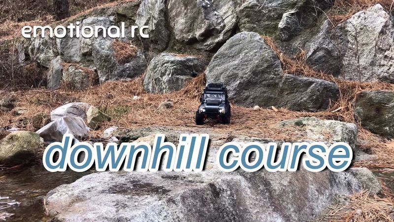 Traxxas TRX4 Defender downhill course(ice valley)Rc car