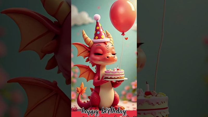 Happy Birthday to You from a Dragon🎂🎈|#ai#aivideo#dragon#birthday #shorts#viral#ytshorts #shortsfeed