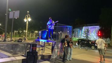 Ночное выступление. Август.