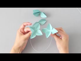 How to Make Hydrangea Paper Flower -  Tutorial + SVG, DXF, PDF Template