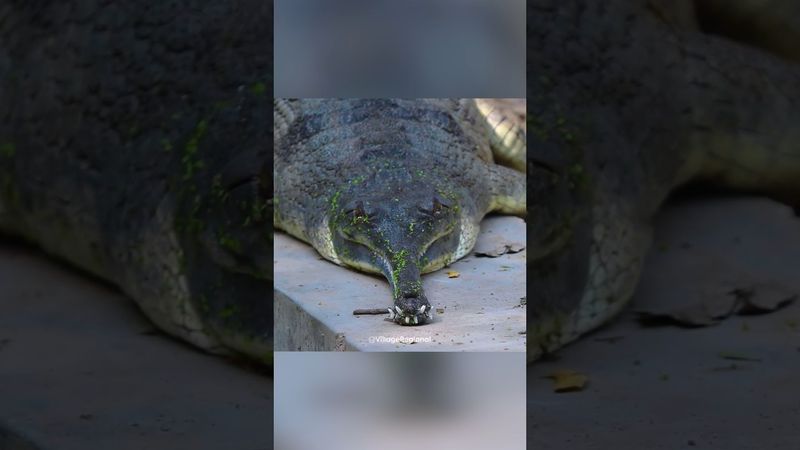 Почему этот крокодил такой странный