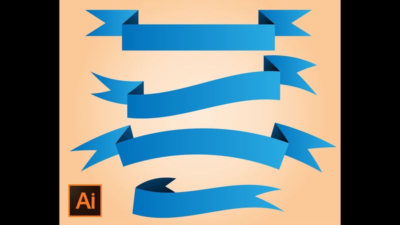 How to Create DECORATIVE RIBBONS in Adobe Illustrator - Tutorial for Beginners