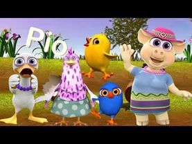 El Pollito pío 3d  el Toro y el Tractor de la Granja  -el Pollito y el Tractor de la Granja