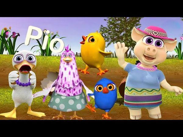 El Pollito pío 3d  el Toro y el Tractor de la Granja  -el Pollito y el Tractor de la Granja