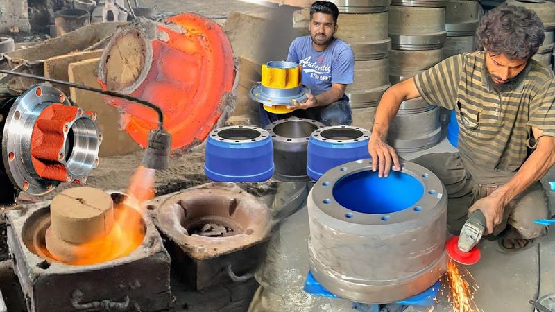 Amazing Manufacturing Process of BRAKE DRUMS & WHEEL HUBS Through Casting & Machining Techniques