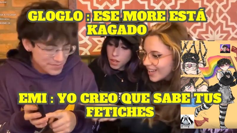 GLOGLO LES MUESTRA A EMET Y A EMI LA FOTO QUE SUBIÓ MORE A INSTAGRAM