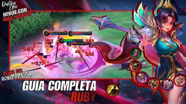 COMO USAR RUBY - RUBY GUIA COMPLETA - EMBLEMAS, BUILD Y MAS - MLBB ESPAÑOL