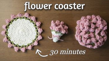 Crochet Flower Bouquet Coaster Tutorial