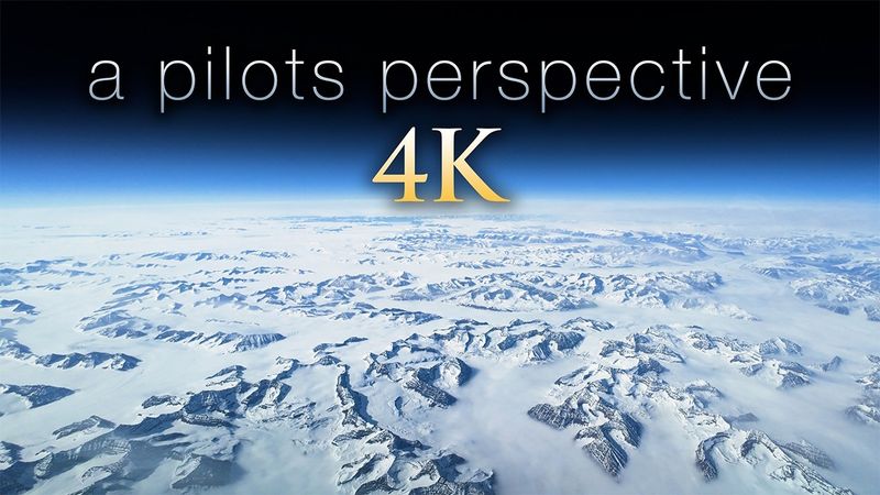 Rare Pilot’s View in 4K: 1 Hour Over Greenland & North America with Relaxing Music
