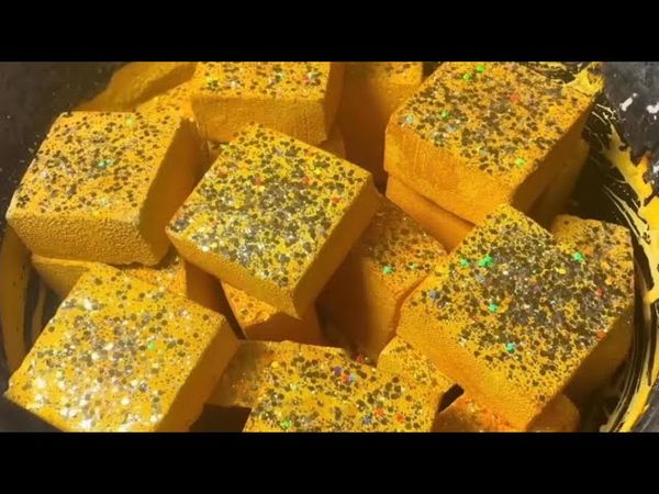 Glittery Yellow Chalk Blocks 