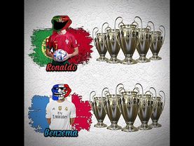 RONALDO VS BENZEMA #football #trophy #shorts