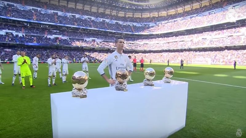 ¡Cristiano Ronaldo ofreció su cuarto Balón de Oro al Bernabéu!
