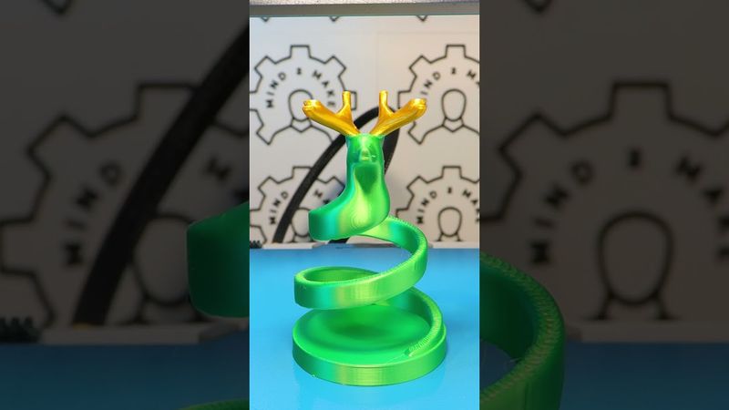3D Printed Spiral Elegance Reindeer