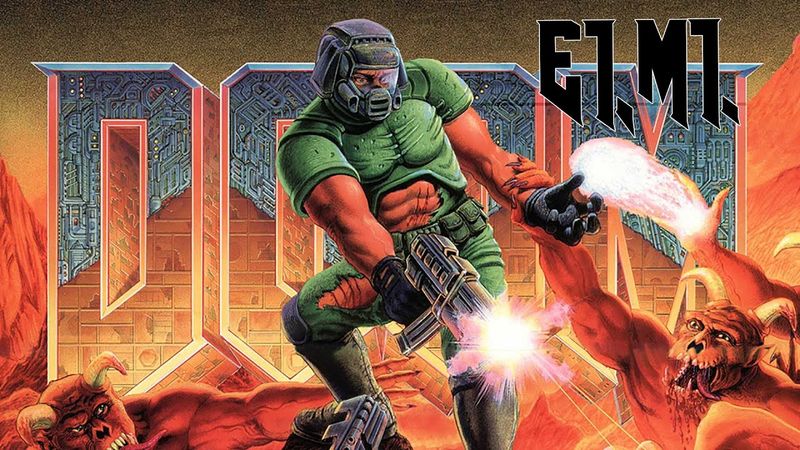 DOOM (1993) - Прохождение на 100% - E1M1: Ангар