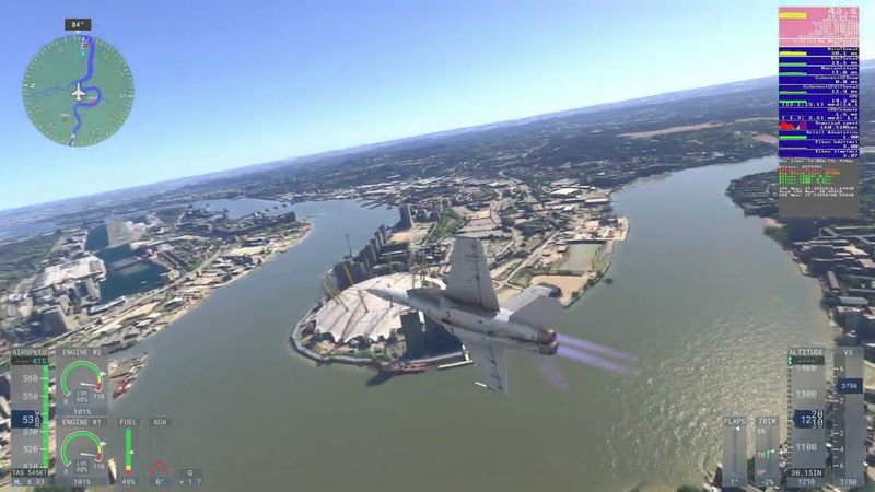 Microsoft Flight Simulator 2024 : RTX 5090 4K HDR Max Graphics - London Fighter Jet Gameplay Nvidia
