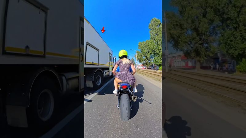 Он нас не ЗАМЕТИЛ..😅 Когда водитель грузовика не успел ОЦЕНИТЬ вид мотоцикла😂 #bikelover #мото