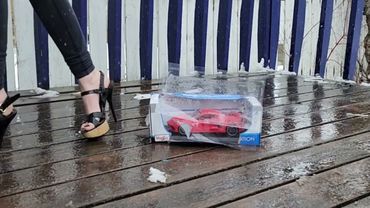 Roxanne and her mom crushes corvette. Full video on premium. #crushexperiment #asmrcrush #carcrush