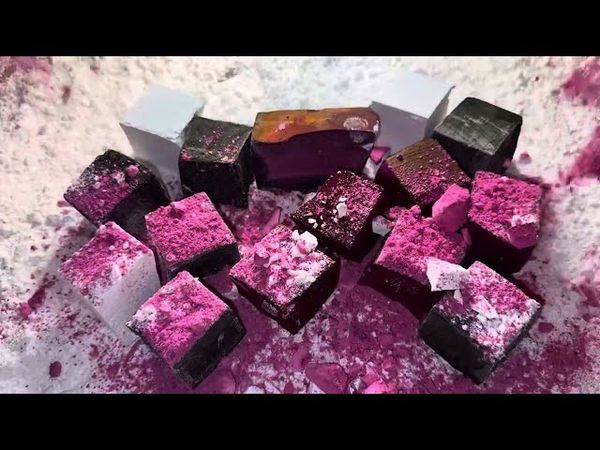 Fresh Dyed x Fresh PJ - Cubes ♥️ #asmr #satisfying #gymchalk #chalkasmr