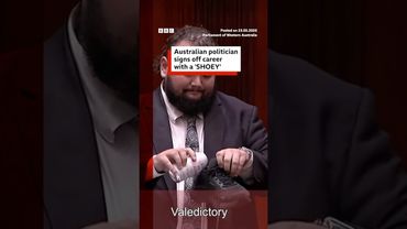 Australian politician signs off career with a 'shoey'. #Australia #BBCNews