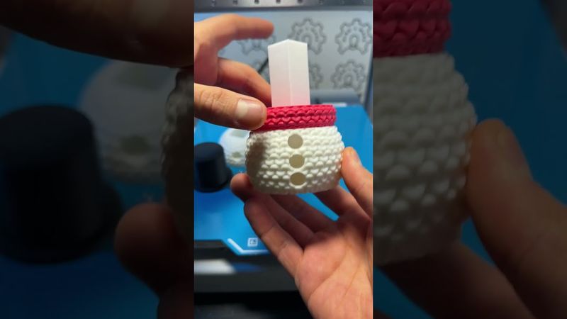 3D Printed Knitted Snowman