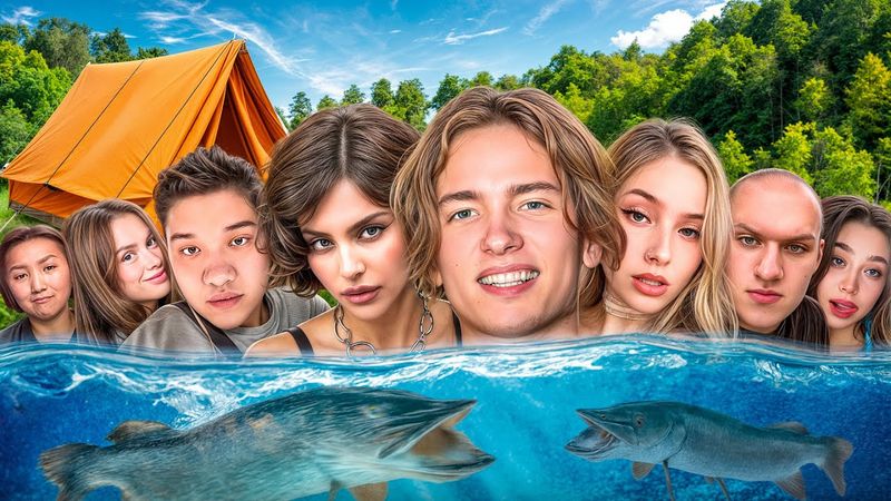 ЕНЗАЙ С ЭЛДОСОМ И ДРУЗЬЯМИ ВЫЖИВАЕТ В ЛЕСУ🌲| СДЕЛАЛИ БАНЮ В ПАЛАТКЕ!