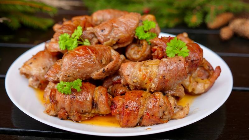 Meat rolls. Juicy and tasty.