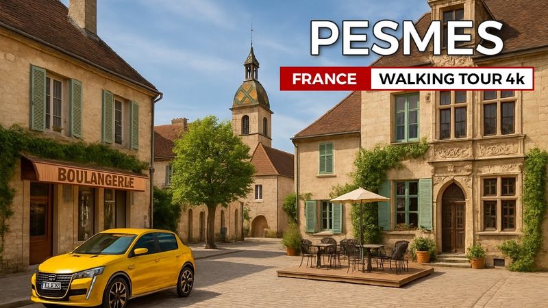 Pesmes, France - The Medieval Pearl of Franche-Comté  | Walking Tour 4K HDR