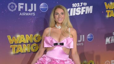 Meghan Trainor attends iHeartRadio's 102.7 KIIS FM Wango Tango 2025 green carpet
