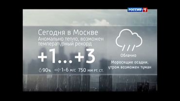 Прогноз погоды. "Вести-Москва". Февраль. "Дождь, мокрый снег" (2014 год, т/к "Россия 1")