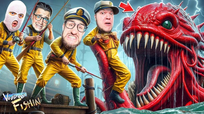 ПОЙМАЛИ КРАКЕНА на РЫБАЛКЕ но ОН СЪЕЛ НАС! ТАКОЙ ОПАСНОЙ РЫБАЛКИ МЫ ЕЩЕ НЕ ВИДЕЛИ! (VOODOO FISHIN)