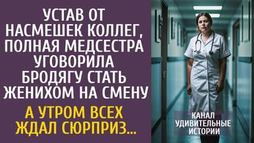 Устав от насмешек, полная медсестра убедила бродягу стать женихом на смену… Утром клиника вздрогнула