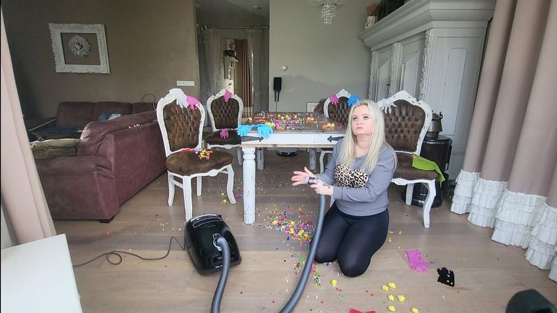 Ultimate Cleaning ASMR | Miele Vacuum + Robot Vacuum | Confetti, Balloons & Glove Cutting Cleanup!