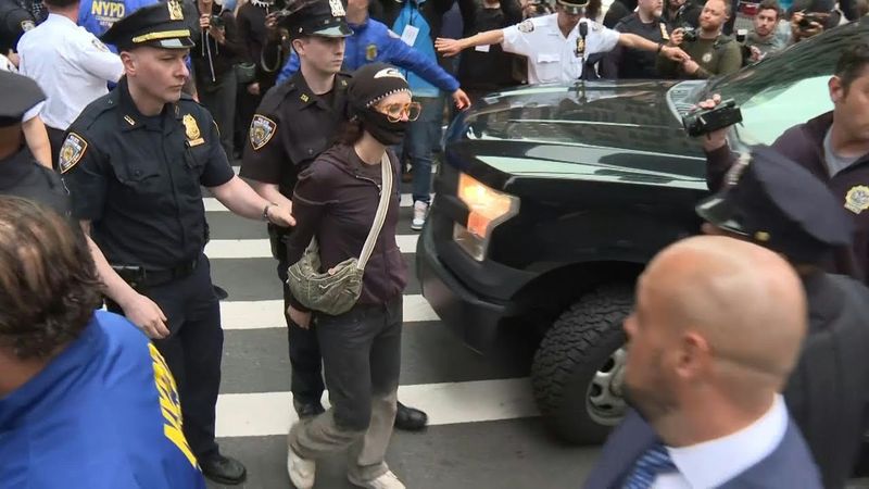 Police arrest protester at New York gathering against Los Angeles immigration raids | AFP