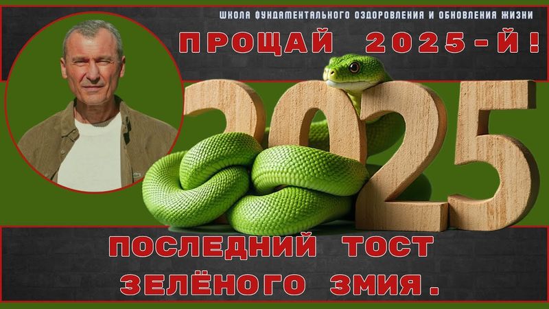 Прощай 2025-й! Последний тост Зелёного Змия.