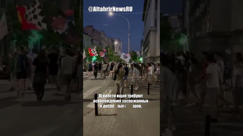 Протесты в Сербии продолжаются, дороги заблокированы