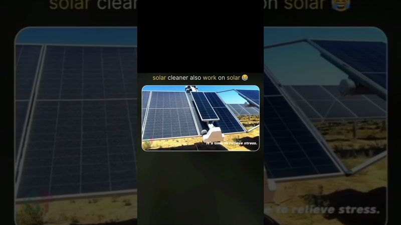 Solar Cleaner That Cleans Solar Panels With Solar Power! ☀️⚡ #innovation